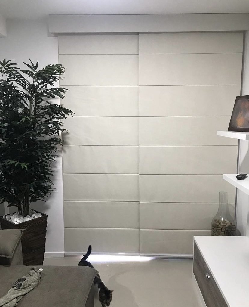 Persiana Painel Romana 2 partes Com Blackout (Bando em MDF)